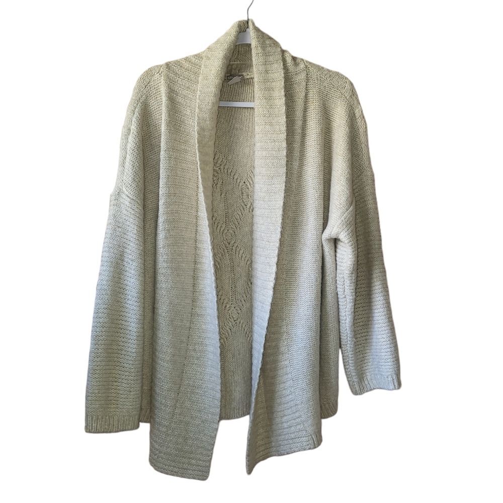 Chicos Knit Draped Open Front Cardigan Sweater Size Xlarge